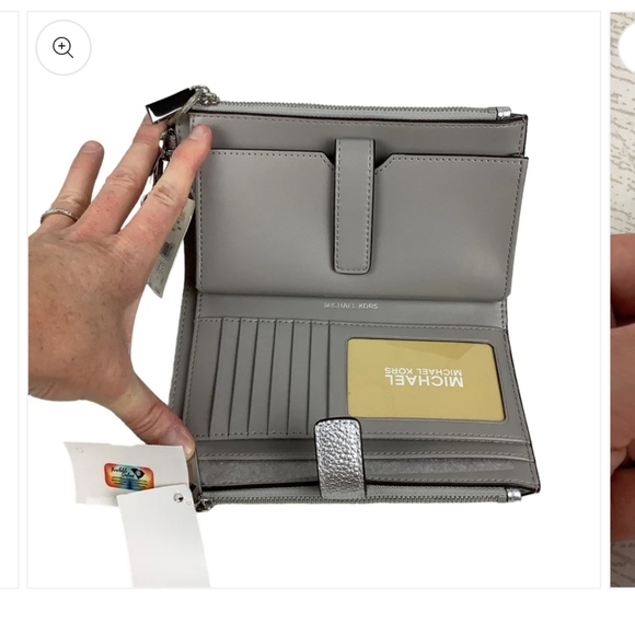 NEW Michael Kors Wallet Wristlet silver color - Picture 7 of 11